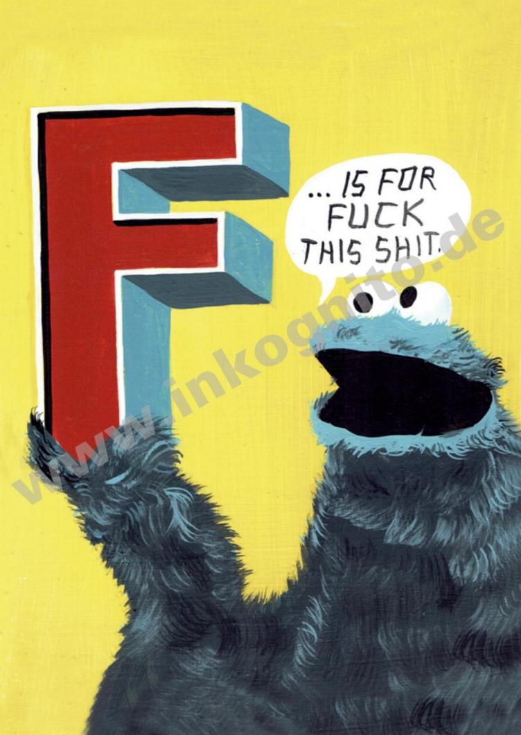 A5 Postkarte Cookie Monster