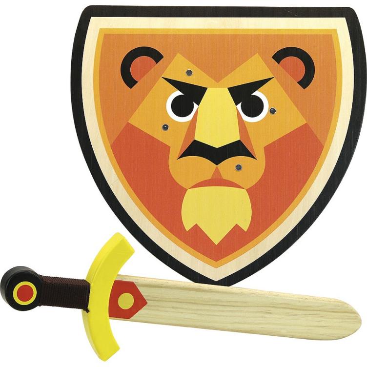 Bouclier avec épée de lion