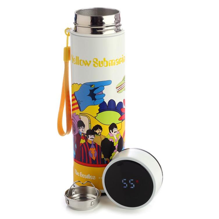 Yellow Submarine Thermo Trinkflasche mit Digital Thermometer