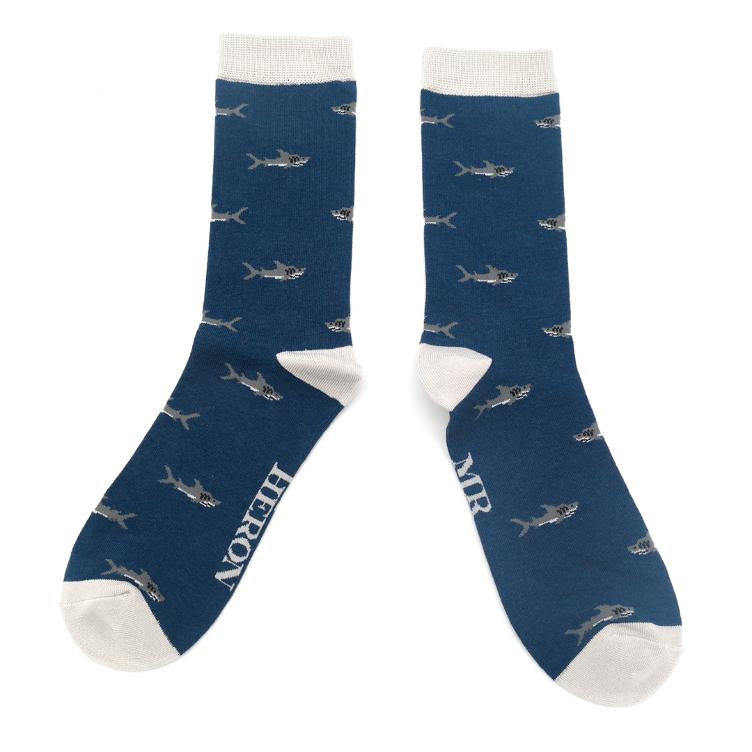 41-46Little Sharks Socks Navy