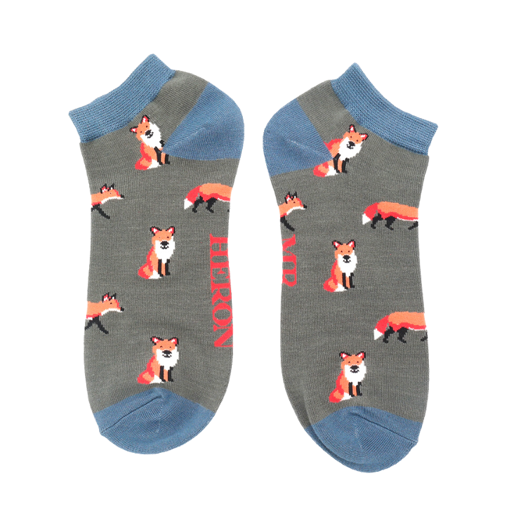 41-46 Foxes Trainer Socks Charcoal