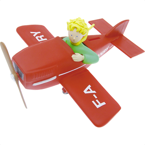 SPARDOSE DER KLEINE PRINZ IN SEINEM FLUGZEUG
