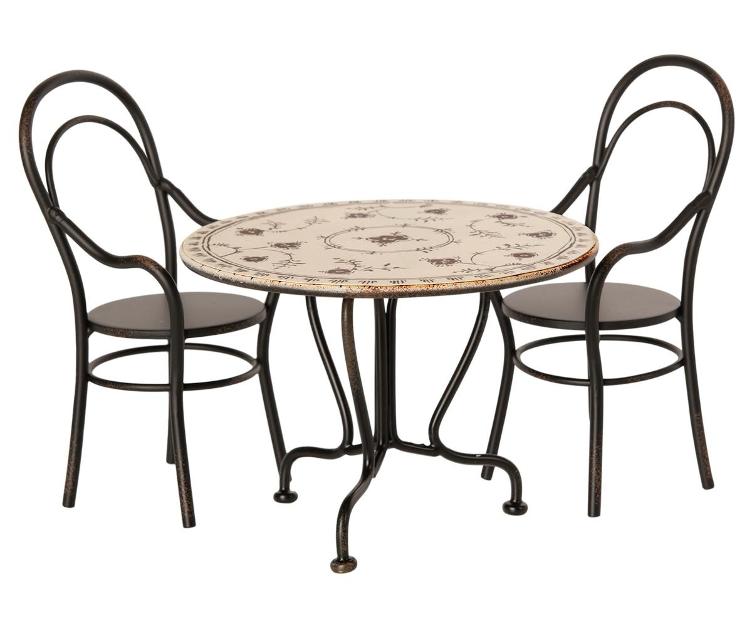 Table & chaises Vintage Noir