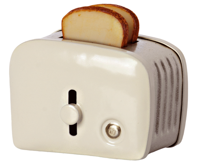 Miniatur Toaster & Brot -Weiß