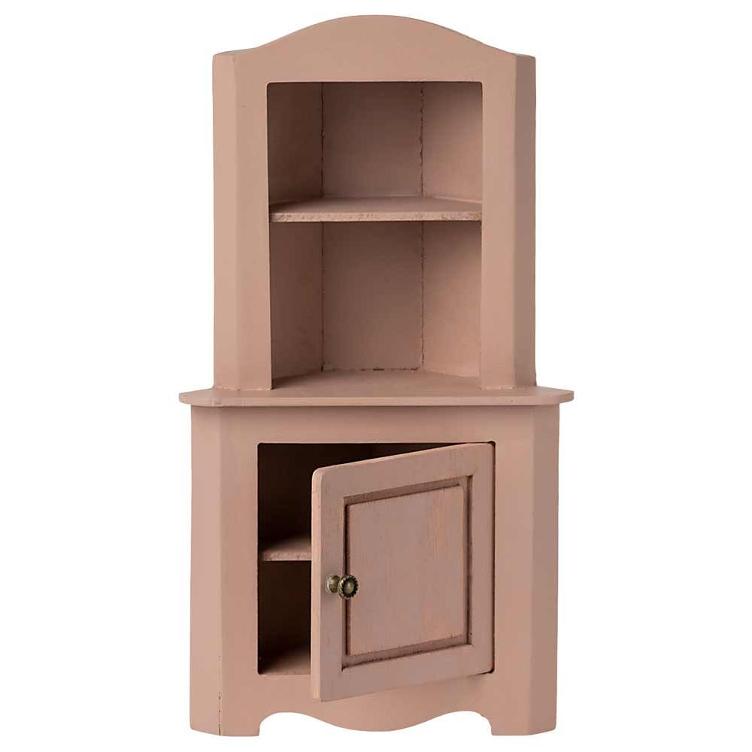 Meubles de poupées Armoire d`angle rose