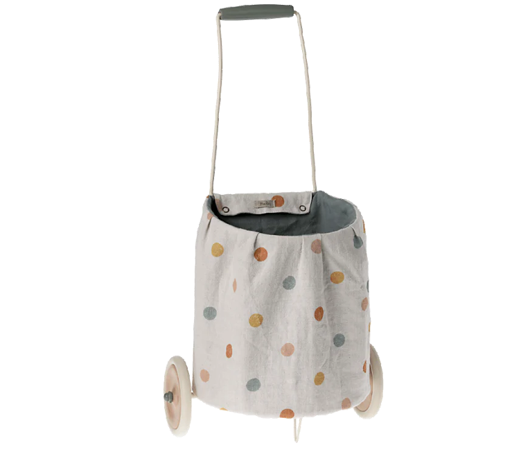 Trolley, Multi dots - Blau