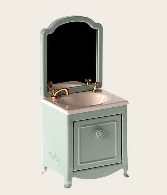 Commode de lavabo, souris - menthe
