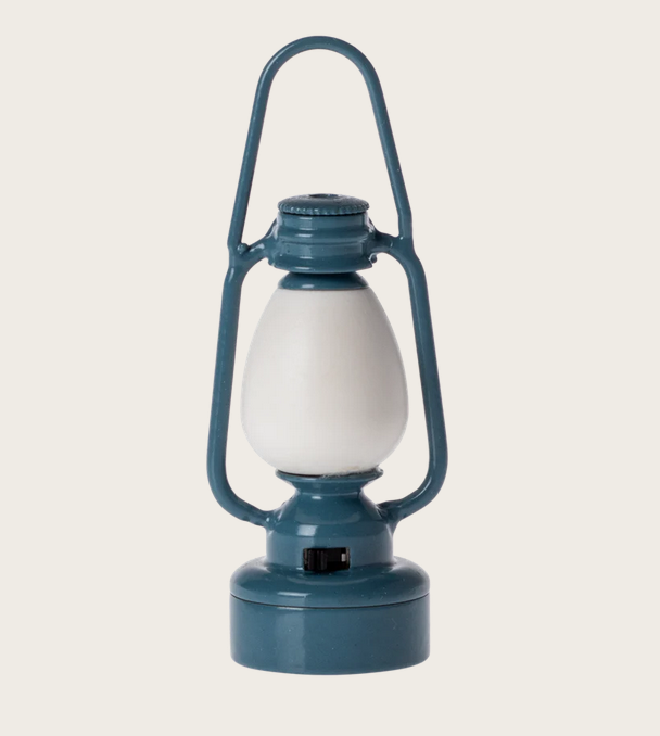 Vintage Laterne, Maus - Blau