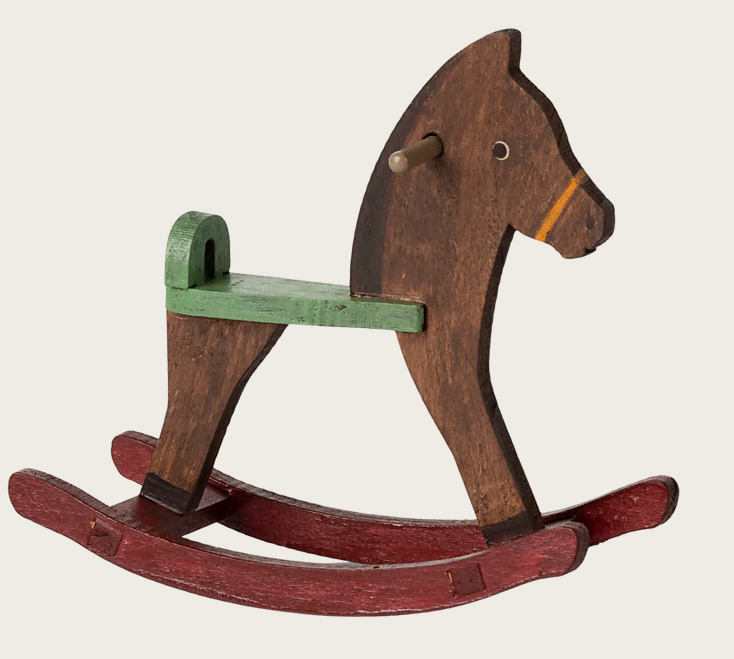 Schaukelpferd Maus, - Dunkelbraun