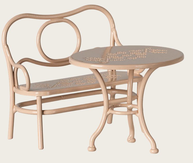 Set de café, Souris, Grand - Rose pâle