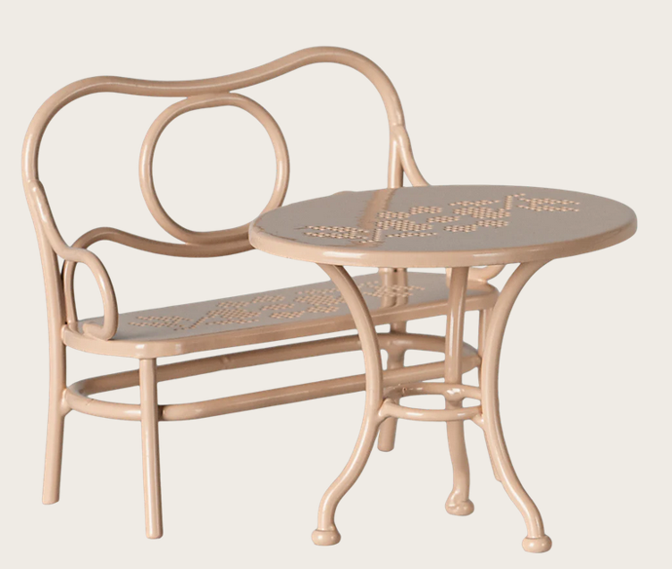 Café-Set, Maus, Groß - Blassrosa