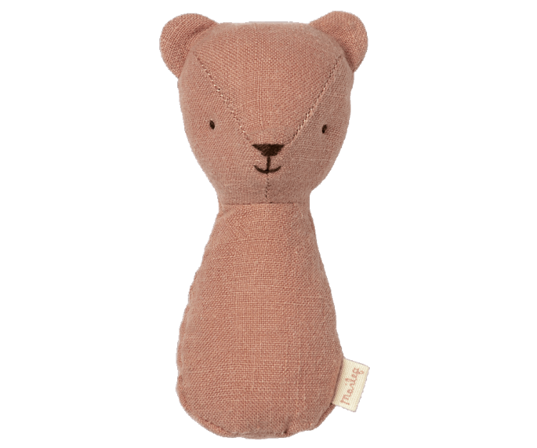 Hochet Teddy - Vieille rose