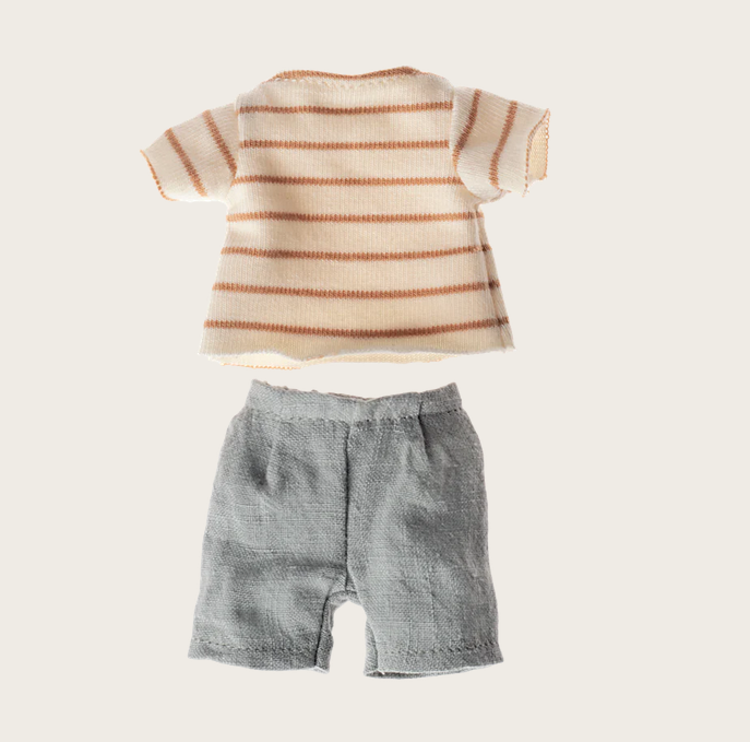 Gestreifte Bluse und Shorts, Größe 1