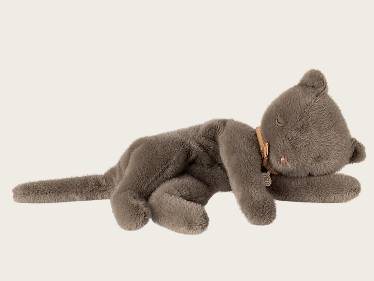 Schlafende Kätzchen Plüsch, Medium - Grau