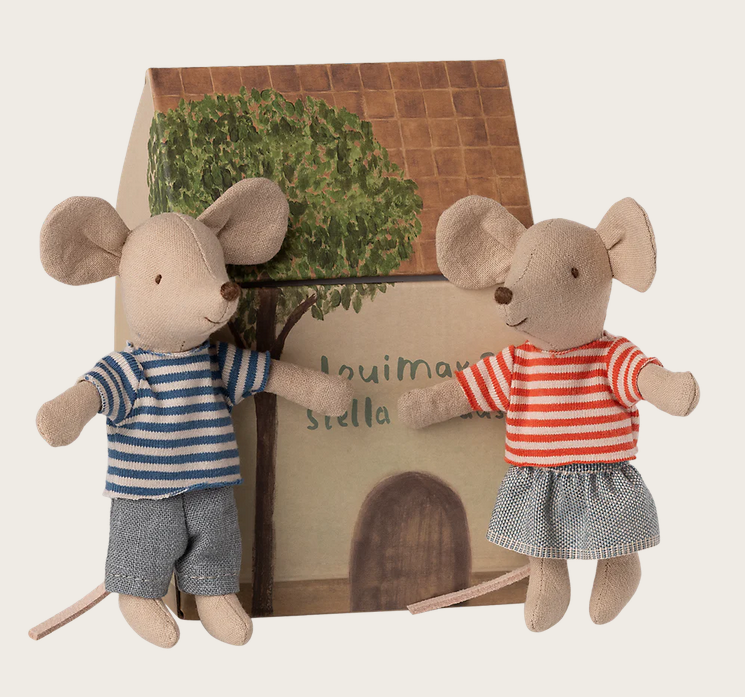 LouiMax et Stella, petits souris frère et sœur