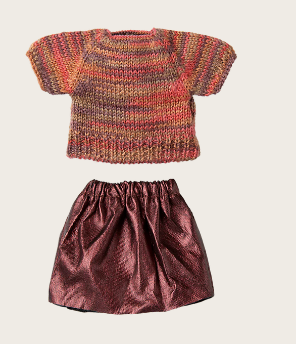 Rock und Strickbluse, Mama Maus