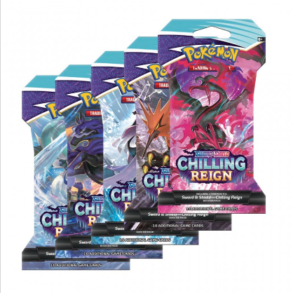 Pokemon Sword and Shield `Chilling Reign` Sleeved Booster