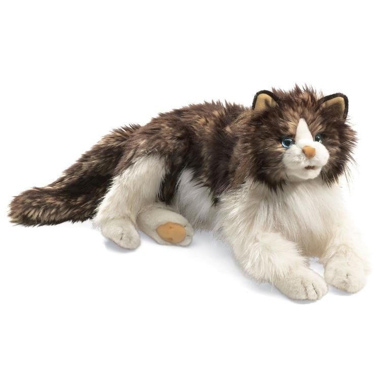 Wuschelige Katze Handpuppe