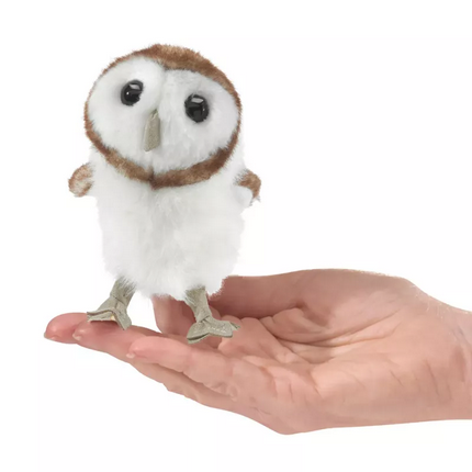 Mini Schleiereule Handpuppe