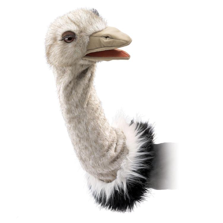 Handpuppe Vogel Strauß