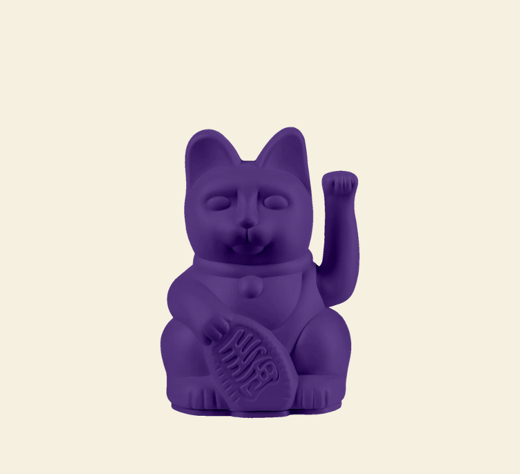 Glückskatze mini violett