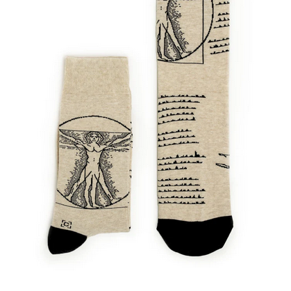 36 - 40 Socken des vitruvianischen Mannes