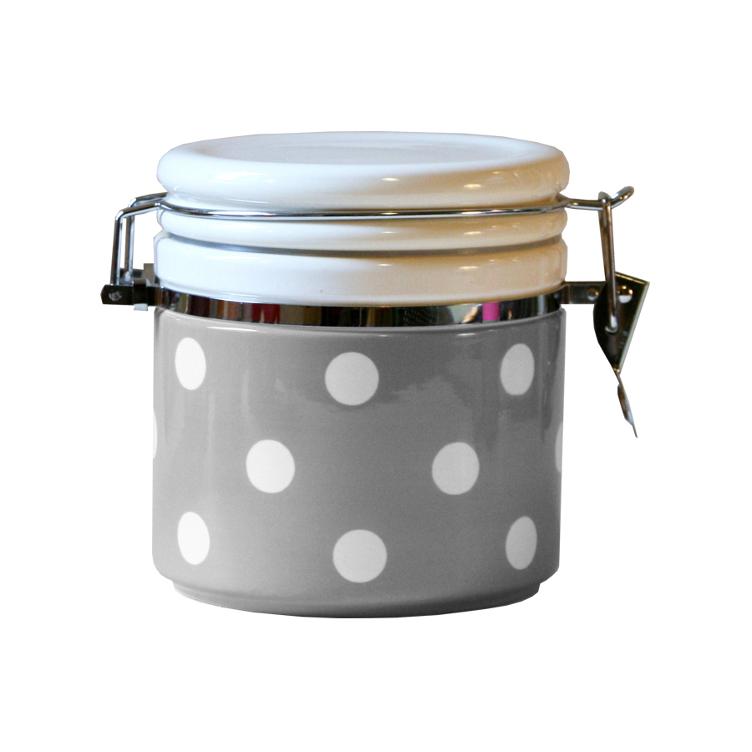 LUFTDICHTES Behälter GRAU polkadot 1L
