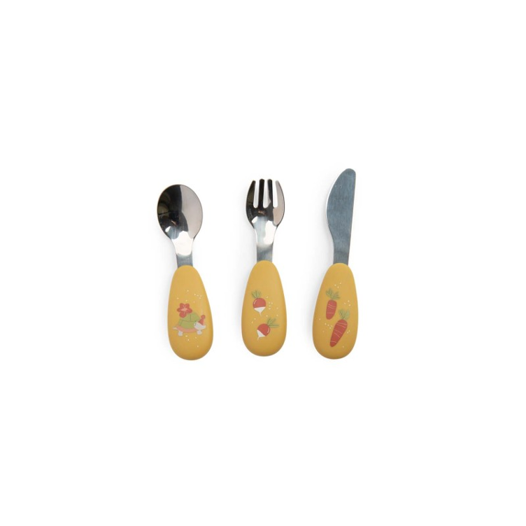 Besteckset silikon Trois petits lapins