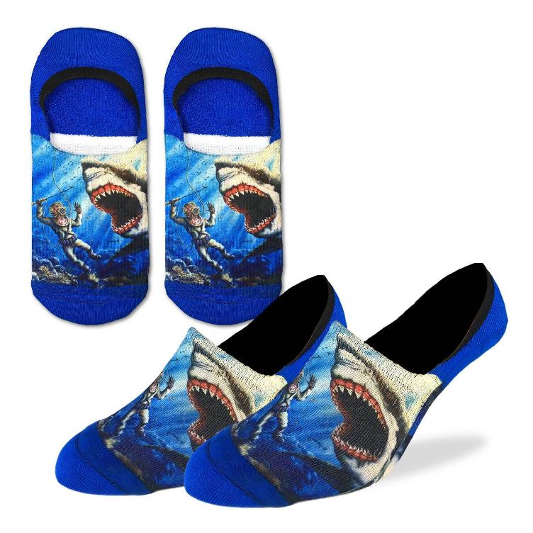 Men`s Shark Attack No Show Socks