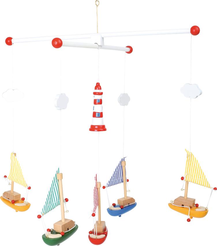 Mobile „Segelboote mit Leuchtturm“