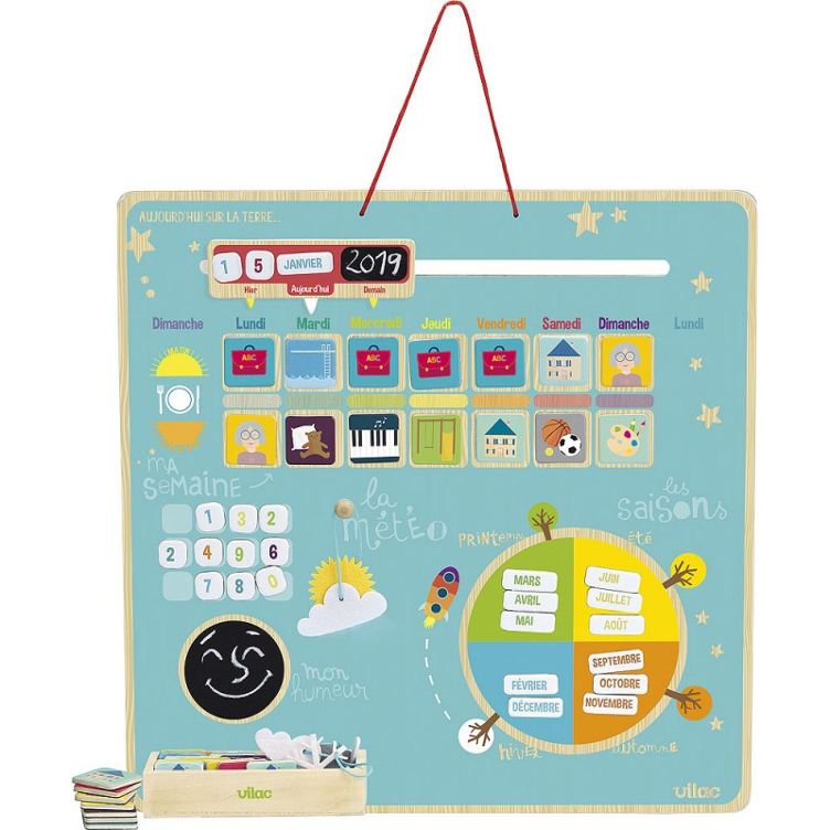 Tableau calendrier magnétique