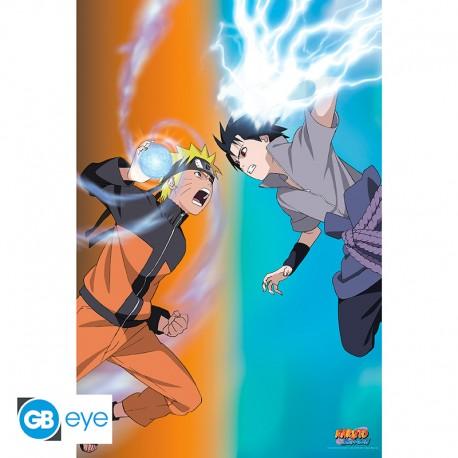 NARUTO SHIPPUDEN - Poster `Naruto vs Sasuke`(91.5x61)