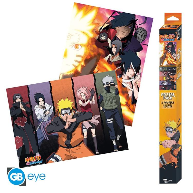 NARUTO SHIPPUDEN - Poster-Set- Gruppen (52x38)