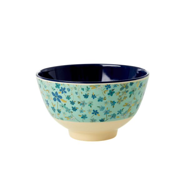 Small Bowl Blue Floral Print