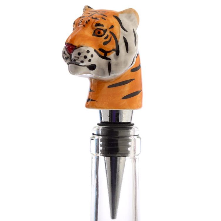 Keramik Spots & Stripes Großkatze Tiger Kopf Flaschenverschluss