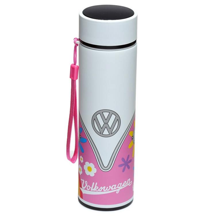 Volkswagen Bulli VW Bus T1 Summer Love isolierte Flasche aus Edelstahl mit digitalem Thermomete