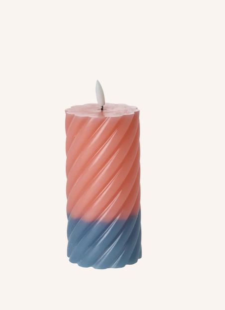 Grande bougie LED - Corail