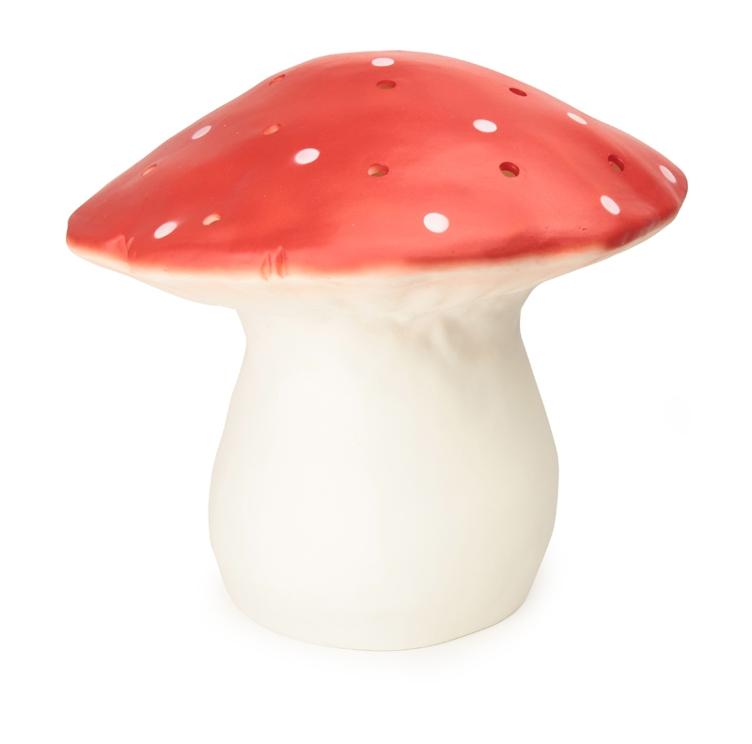 Nachtlicht grosser Pilz rot