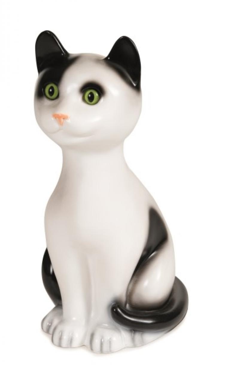 Nachtlicht Katze weiss/schwarz