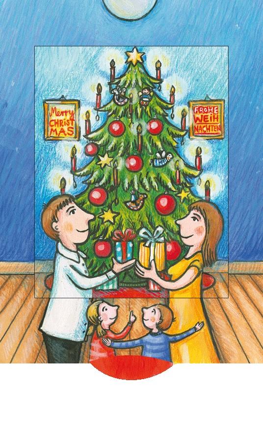 Lebende Karten - Frohe Weinachten und Neujahr