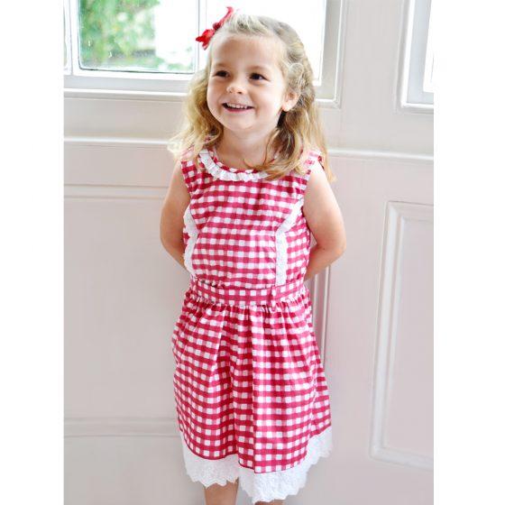 Robe sans manches à carreaux 2-3 Ans