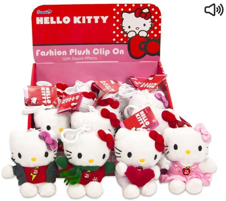 Hello Kitty Plusch Bagclip mit sound
