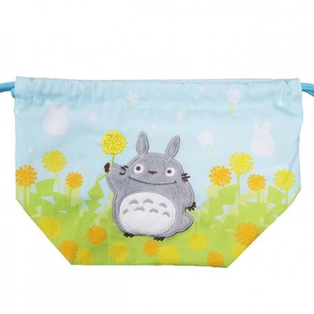 Tasche mit Kordel Totoro Blumen
