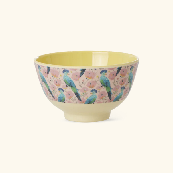 Kleine Schüssel - Hellrosa - Exotic Bird Print