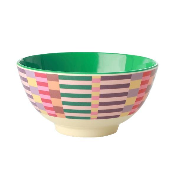 Mittlere Melaminschale - Summer Stripes Print
