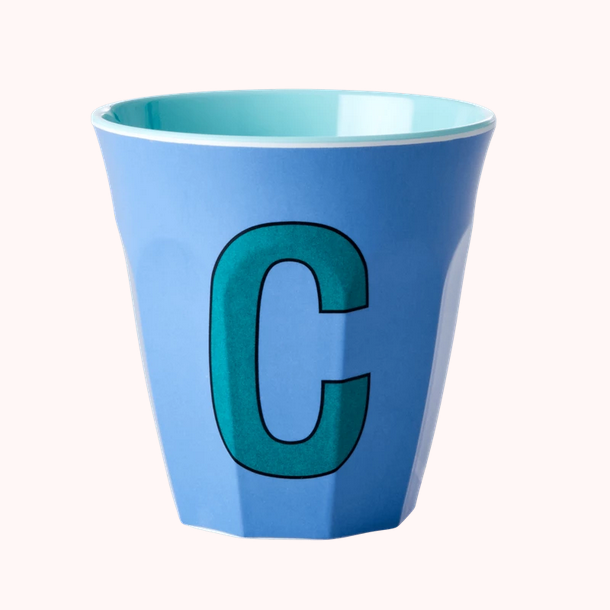 Lettre C bleu Tasse Medium Melamim