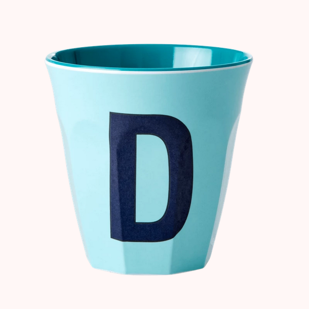 Lettre D hellblau Tasse Medium Melamim