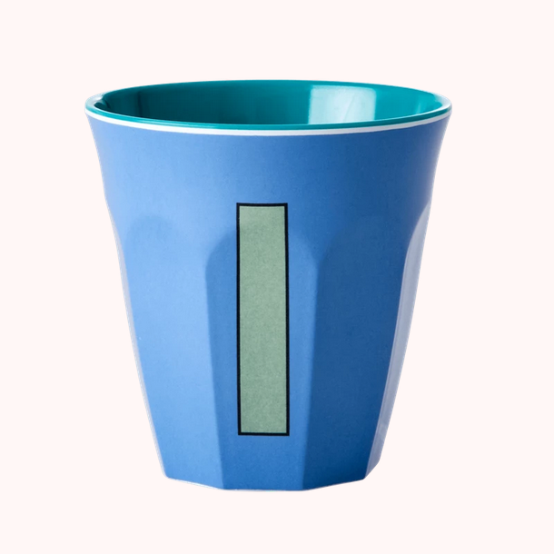 Lettre I Bleu Tasse Melamim Medium