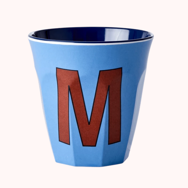 Lettre M bleu Tasse Medium Melamim