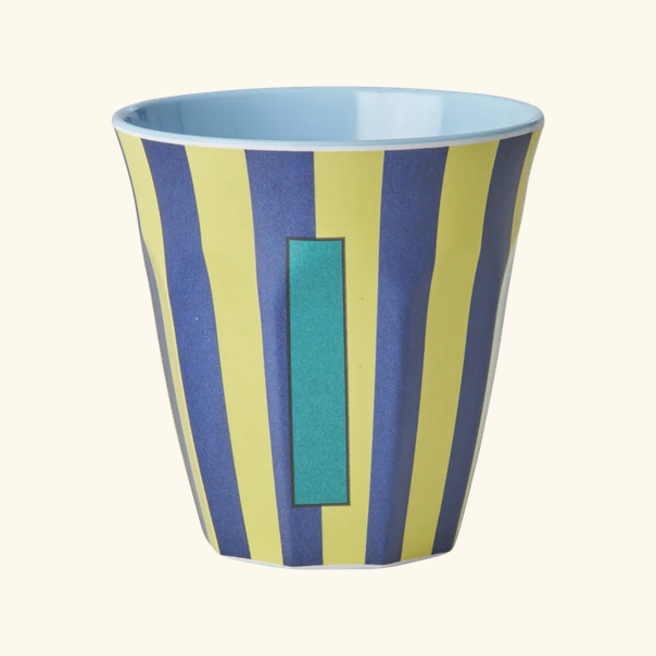 Mittelgroßer Becher - Mehrfarbig - I - Stripes